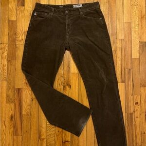 AG Dark Brown Corduroy Pants